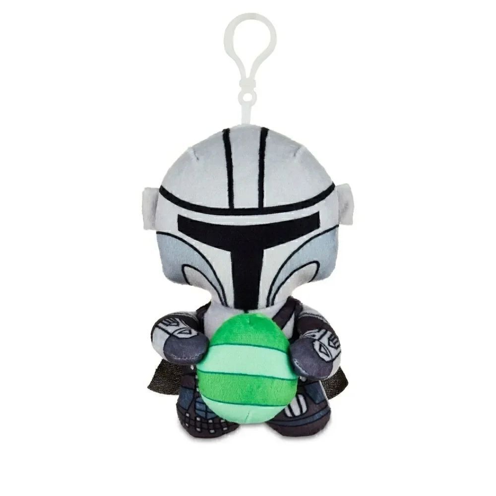 Nwt Star Wars Mando Plush Clip 5.9 inches Tall, Gray, Green, By Ruz